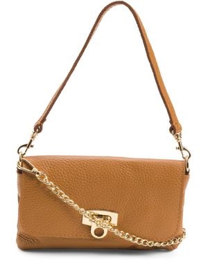 TJ Maxx Leather Wristlet Pochette, Leather - Brown