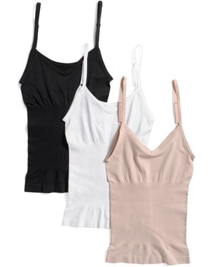 TJ Maxx 3Pk Seamless Shaping Camisoles For Nylon/Spandex - Multicolor