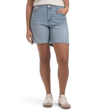 TJ Maxx High Rise Recycled Midi Jorts For Spandex/Cotton/Polyester - Blue