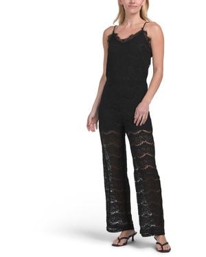 TJ Maxx Lace Jumpsuit For Polyester - Black