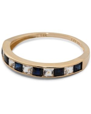 TJ Maxx 14Kt Sapphire And Topaz Band Ring - White