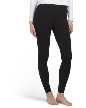 TJ Maxx Fleece Base Layer Leggings For Modal - Black