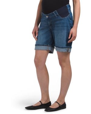 TJ Maxx Maternity Jean Shorts For Spandex/Cotton - Blue