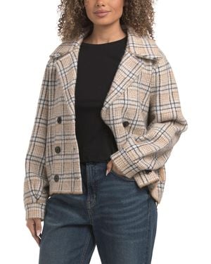 TJ Maxx Aaliyah Double Breasted Coat, Nylon/Polyester - Gray
