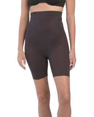 TJ Maxx High Waist Long Leg Slimmer Shorts For Spandex/Polyester - Gray