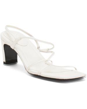 TJ Maxx Leather Faye Heeled Sandals For - White