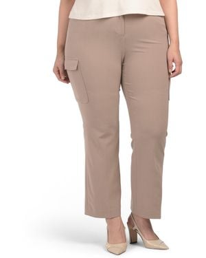TJ Maxx Plus Cargo Style Pants For Polyester/Viscose - Natural