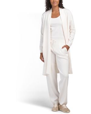 TJ Maxx 3Pc Senna Tank Top, Cardigan, And Pants Lounge Set For Polyester/Rayon - White