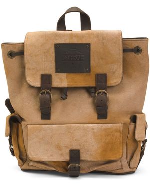 TJ Maxx Leather Distressed Harness Backpack For - Brown