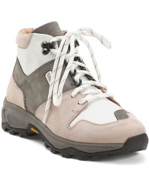 TJ Maxx Suede Anchorage Lace Up Hiker Boots For Leather/Suede - White