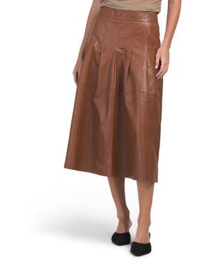 TJ Maxx Leather Molly Skirt For Polyester/Leather - Brown