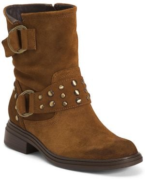 TJ Maxx Suede Optimus Studded Short Boots For /Suede - Brown