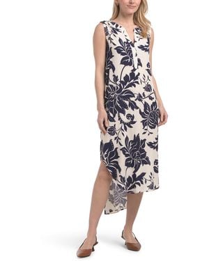 TJ Maxx Printed Super Tunic For Rayon - Blue