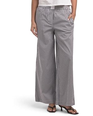 TJ Maxx Printed Wide Leg Pull On Pants For Spandex/Cotton - Gray