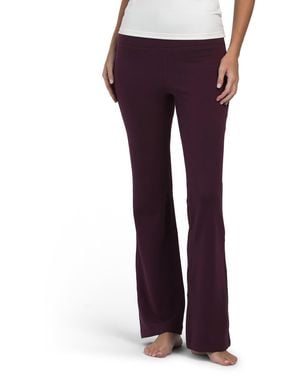 TJ Maxx Aspen Plush Fleece Inside Minky Flare Pants For Spandex/Cotton/Polyester - Purple