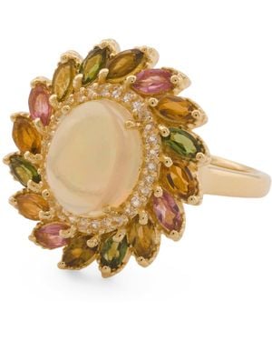 TJ Maxx 14Kt Vermeil Ethiopian Opal Ring - Metallic