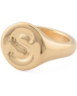 TJ Maxx 14Kt Initial Signet Ring Letter For - Natural