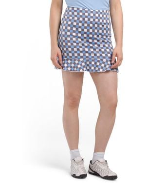 TJ Maxx Secret Pull On Ruffle Hem Tech Mini Skort, Polyester - Blue