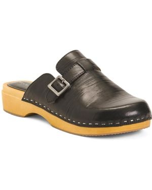 TJ Maxx Leather Nitro Clogs For - Black