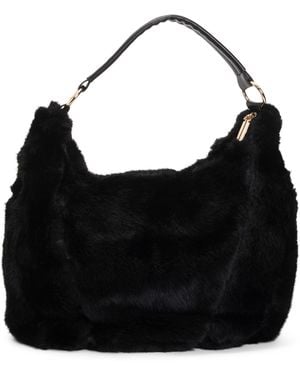 TJ Maxx Faux Fur Hobo For Leather - Black