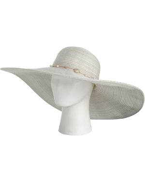 TJ Maxx Wheat Straw Braided Floppy Hat - Gray