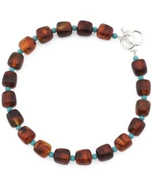 TJ Maxx And Amber Beaded Toggle Necklace - Multicolor