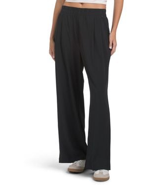 TJ Maxx Stretch Woven Wide Leg Pants, Spandex/Polyester - Black