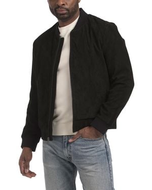 TJ Maxx Suede Bomber Jacket For Nylon/Cotton/Polyester - Black
