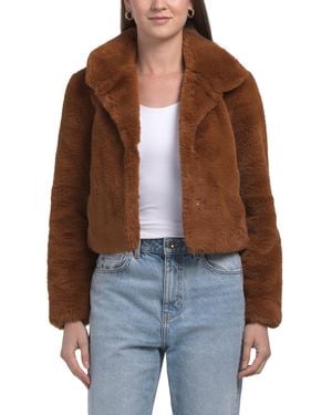 TJ Maxx Alba Faux Fur Chubby Coat For Cotton/Polyester - Brown