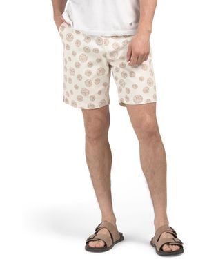 TJ Maxx Printed Pull On Shorts For Spandex/Cotton - Natural