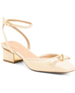 TJ Maxx Leather Mabel Heels For Leather - Natural