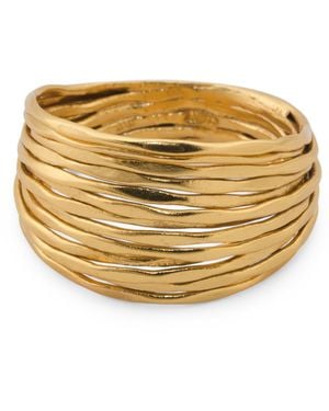 TJ Maxx 18Kt Plated Multi-Band Ring - Metallic