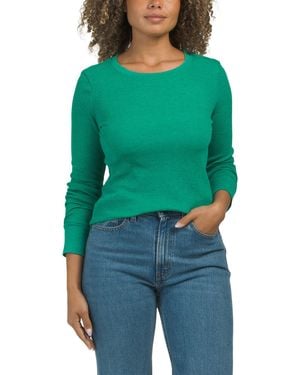 TJ Maxx Juliet Crew Neck Top For Cotton/Polyester/Rayon - Blue