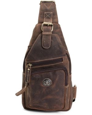 TJ Maxx Leather Chest Bag For - Brown