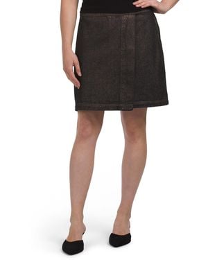 TJ Maxx Metallic Mini Skirt For Cotton/Polyester - Black
