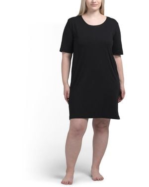 TJ Maxx Everyday Essentials Sleep Shirt For Cotton - Black