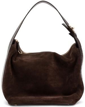 TJ Maxx Suede Big Folded Croc Top Handle Bag For /Suede - Brown