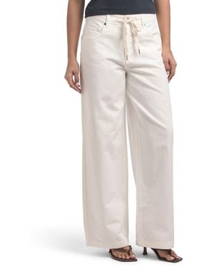 TJ Maxx Low Rise Drawstring Pants For Cotton - White