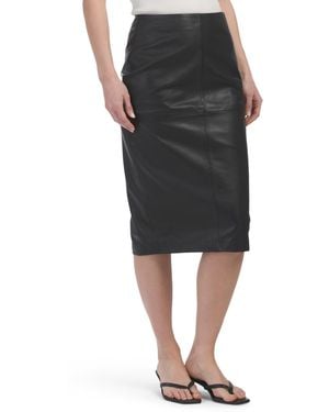 TJ Maxx Genuine Leather Dawn Skirt - Black