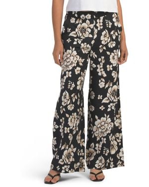 TJ Maxx Wide Leg Elastic Waist Pants For Nylon/Rayon - Black