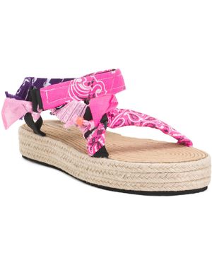 TJ Maxx Trekky Platform Espadrille Sandals For - Pink