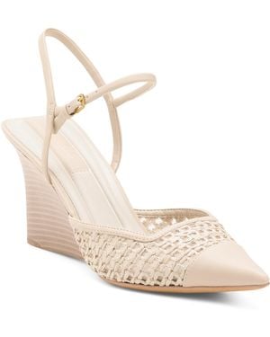 TJ Maxx Cherie Wedge Heels For Leather - Natural
