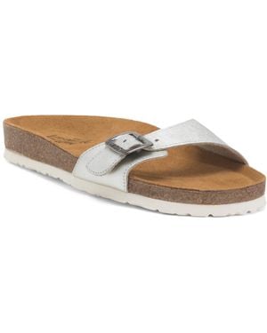 TJ Maxx Leather Sahara Comfort Sandals For Leather/Suede - White