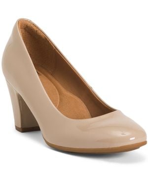 TJ Maxx Patent Leather Lana Comfort Heels For - Natural
