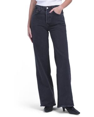 TJ Maxx High Rise Wide Leg Jeans For Cotton/Polyester/Leather - Blue