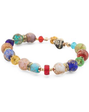 TJ Maxx Plated Murano Glass Bead Bracelet For - Blue
