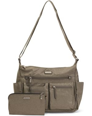 TJ Maxx Nylon Anywhere Large Hobo With Rfid Protection For - Gray