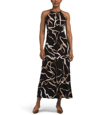 TJ Maxx Morris Maxi Dress For Spandex/Polyester - Black