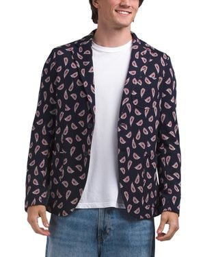 TJ Maxx 3 Pocket Pique Blazer For Cotton/Polyester/Viscose - Blue
