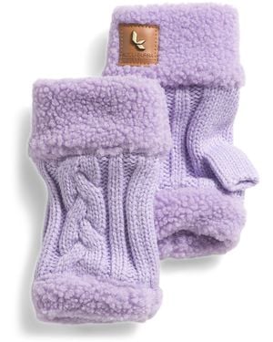 TJ Maxx Knit Fingerless Gloves For Polyester/Acrylic - Purple